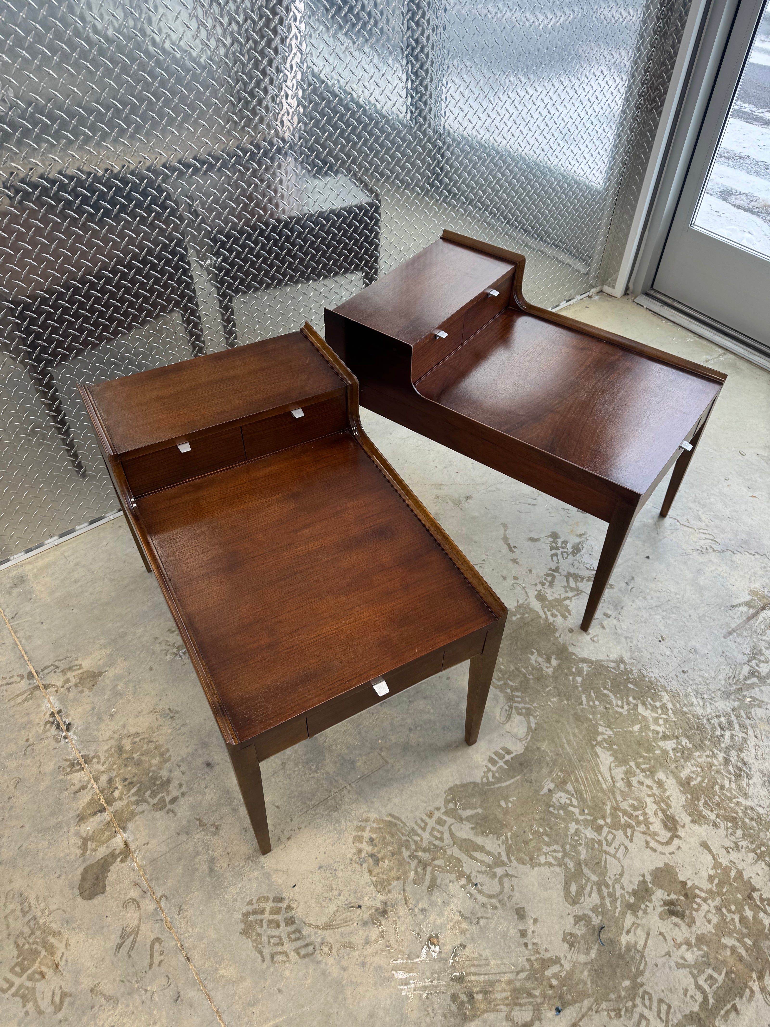 Cavalier Furniture Two-Tier End Tables with Three Drawers
