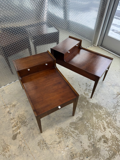 Cavalier Furniture Two-Tier End  Tables with Three Drawers — Pair