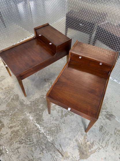 Cavalier Furniture Two-Tier End  Tables with Three Drawers — Pair
