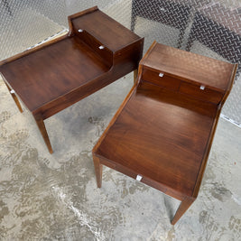 Cavalier Furniture Two-Tier End Tables with Three Drawers