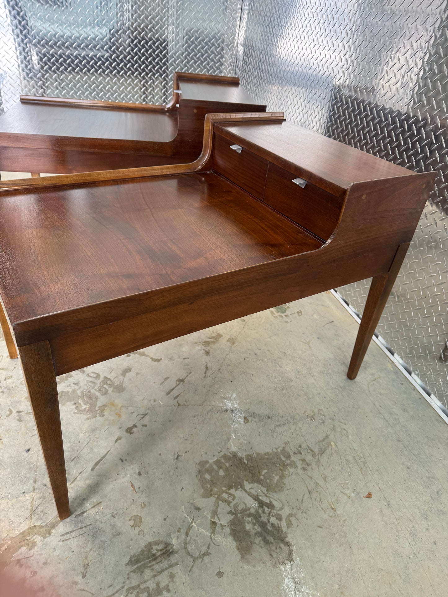 Cavalier Furniture Two-Tier End  Tables with Three Drawers — Pair