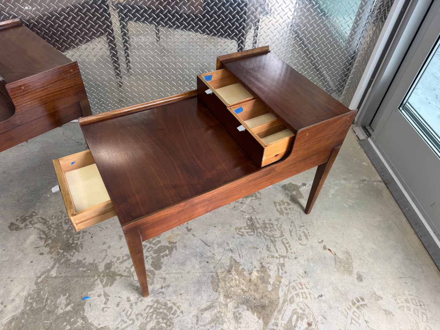 Cavalier Furniture Two-Tier End  Tables with Three Drawers — Pair