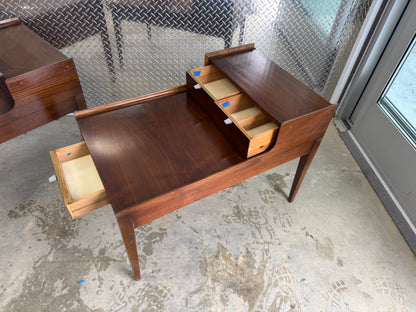 Cavalier Furniture Two-Tier End  Tables with Three Drawers — Pair