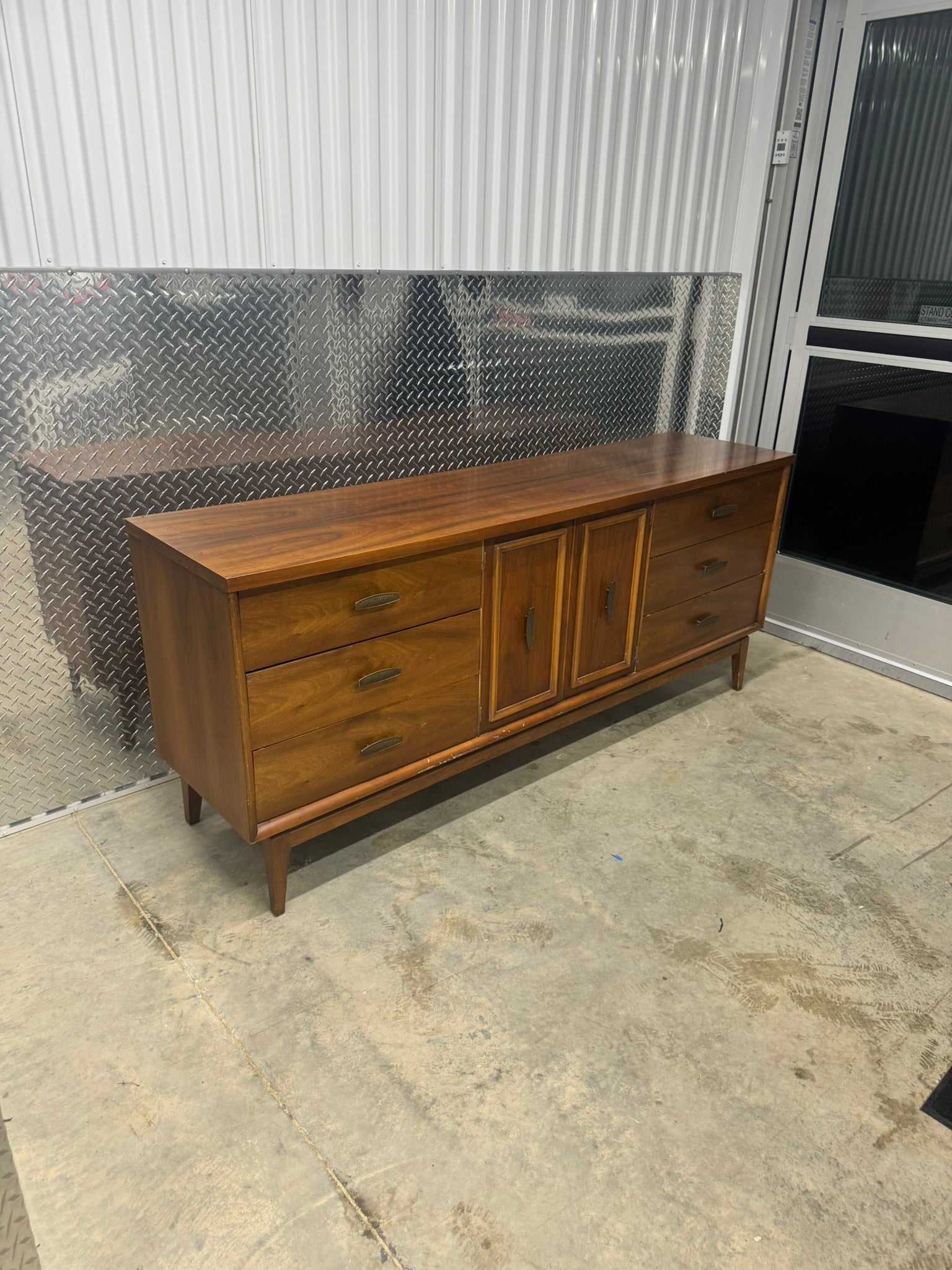 Lenoir House Nine-Drawer Long Dresser – Midcentury Walnut
