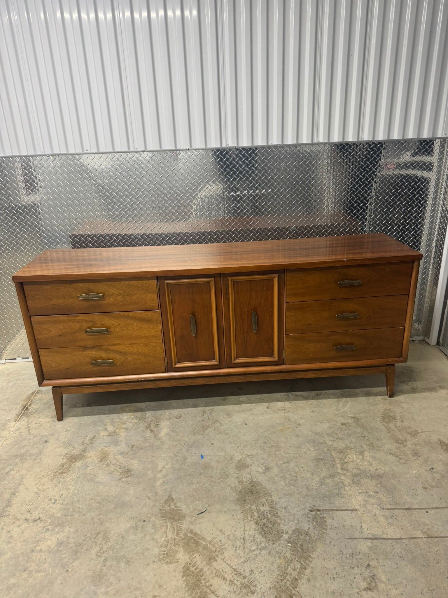 Lenoir House Nine-Drawer Long Dresser – Midcentury Walnut