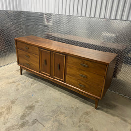 Lenoir House Nine-Drawer Long Dresser – Midcentury Walnut