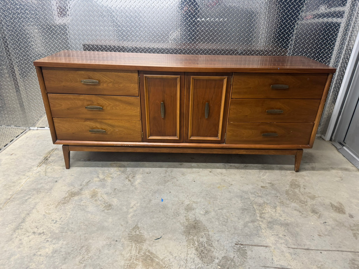 Lenoir House Nine-Drawer Long Dresser – Midcentury Walnut