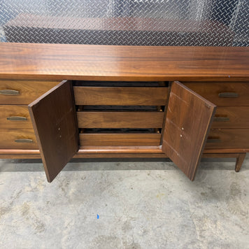 Lenoir House Nine-Drawer Long Dresser – Midcentury Walnut