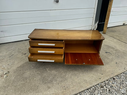 German Shrunk Entertainment Center – Low Console and Storage Cabinet Two-Piece Set (Available Separately)