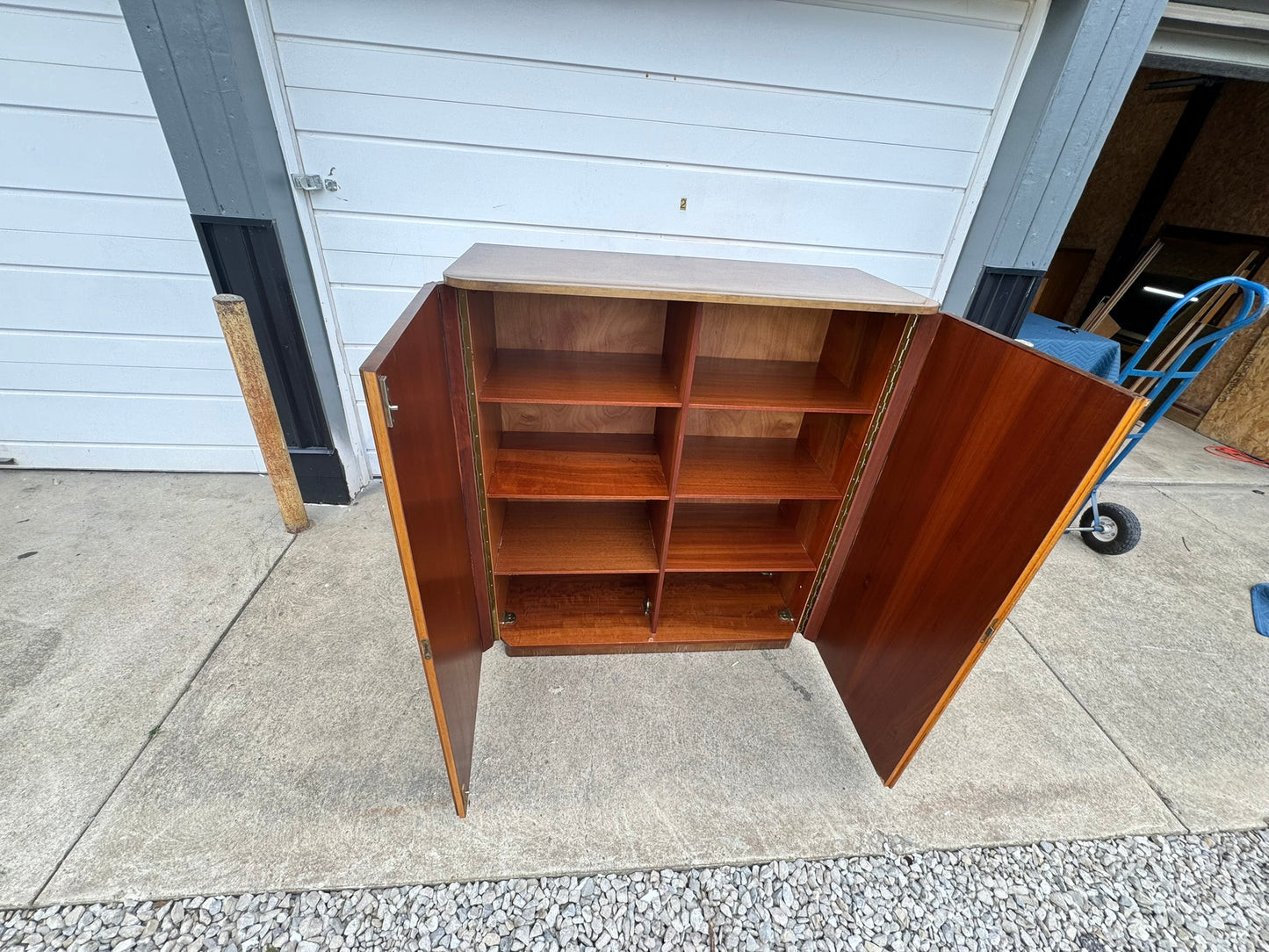 German Shrunk Entertainment Center – Low Console and Storage Cabinet Two-Piece Set (Available Separately)