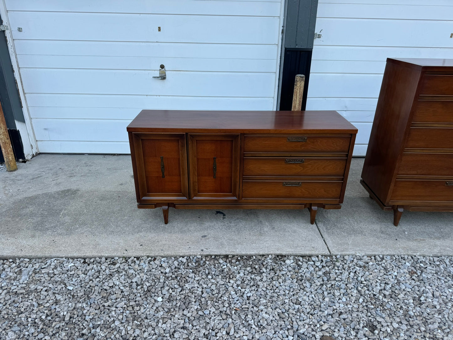 United Furniture Corp. Walnut Dresser – Completely Refinished with Color-Matched Tops