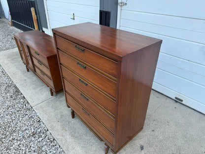 United Furniture Corp. Walnut Dresser – Completely Refinished with Color-Matched Tops