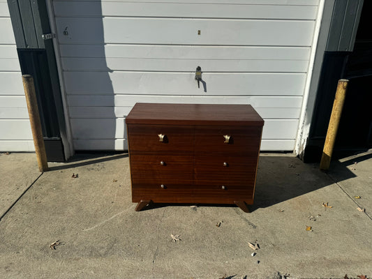 Petite Refinished Midcentury Walnut Dresser
