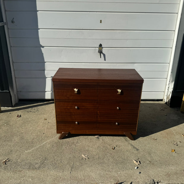 Petite Refinished Midcentury Walnut Dresser