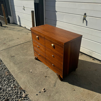 Petite Refinished Midcentury Walnut Dresser