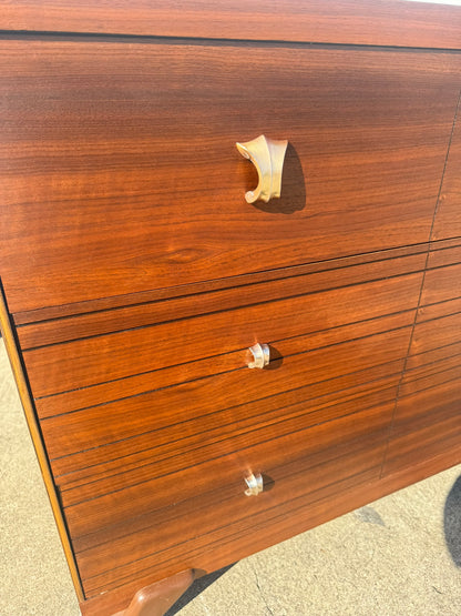 Petite Refinished Midcentury Walnut Dresser