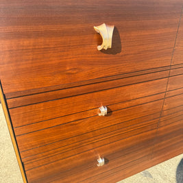 Petite Refinished Midcentury Walnut Dresser