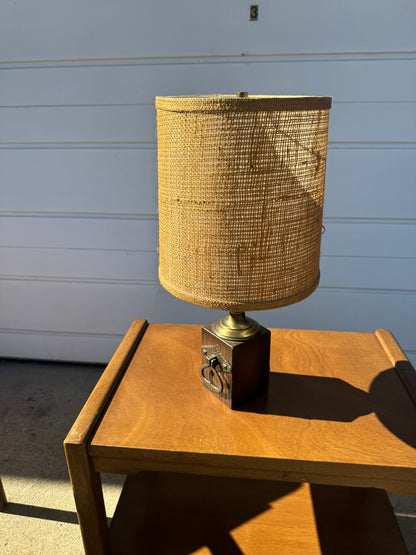 Rustic Burlap Shades Lamp Pair – Warm Midcentury Charm