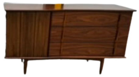 United Furniture Corporation Lowboy Dresser – Sculptural Drawer Fronts