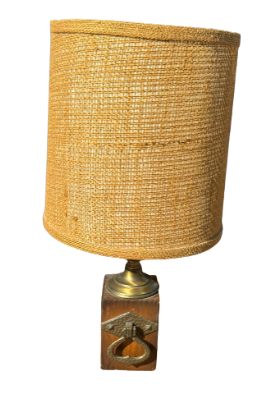 Rustic Burlap Shades Lamp Pair – Warm Midcentury Charm